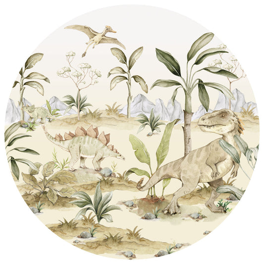 DINO World In A Circle Wall Sticker