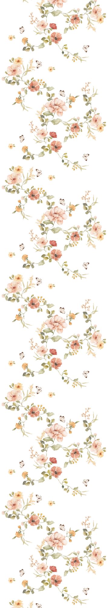 FLORAL Vintage Wallpaper 50x280CM