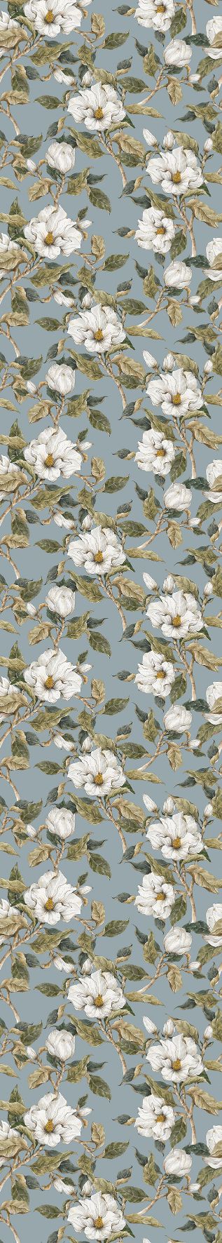 Magnolias Blue Wallpaper 50x280CM