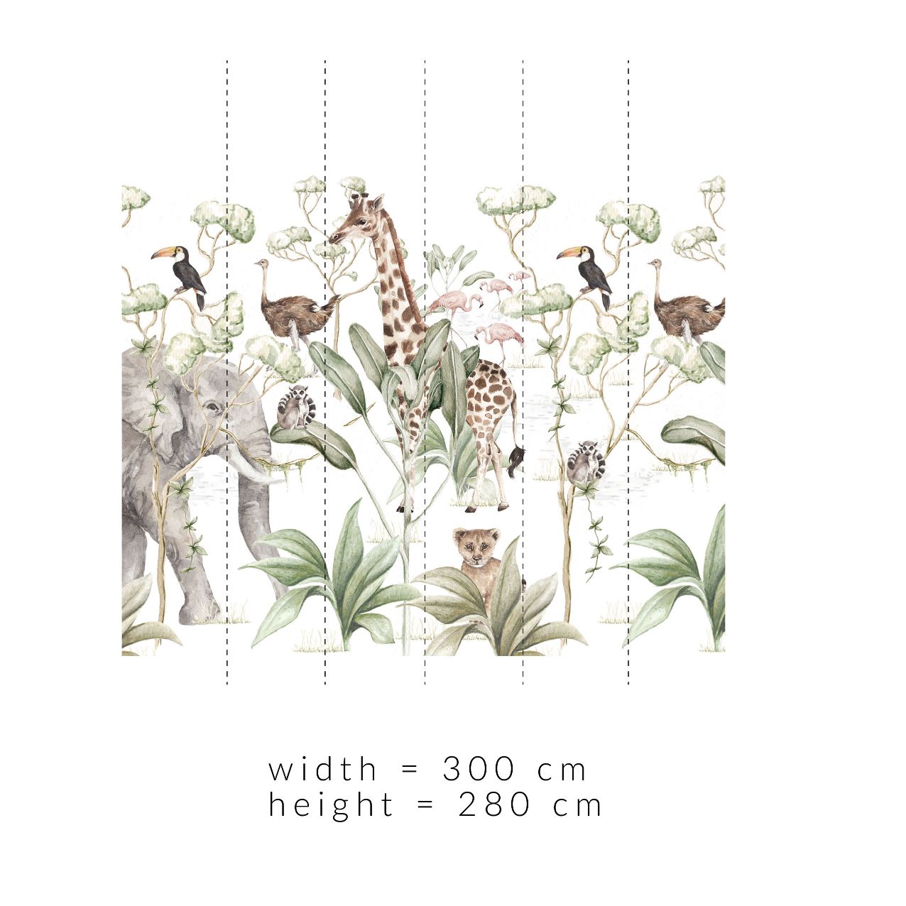 SAVANNA Adventure Set Wallpaper 300cm wide