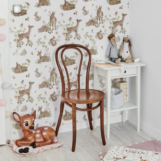 DEER Meadow White Wallpaper 50x280CM