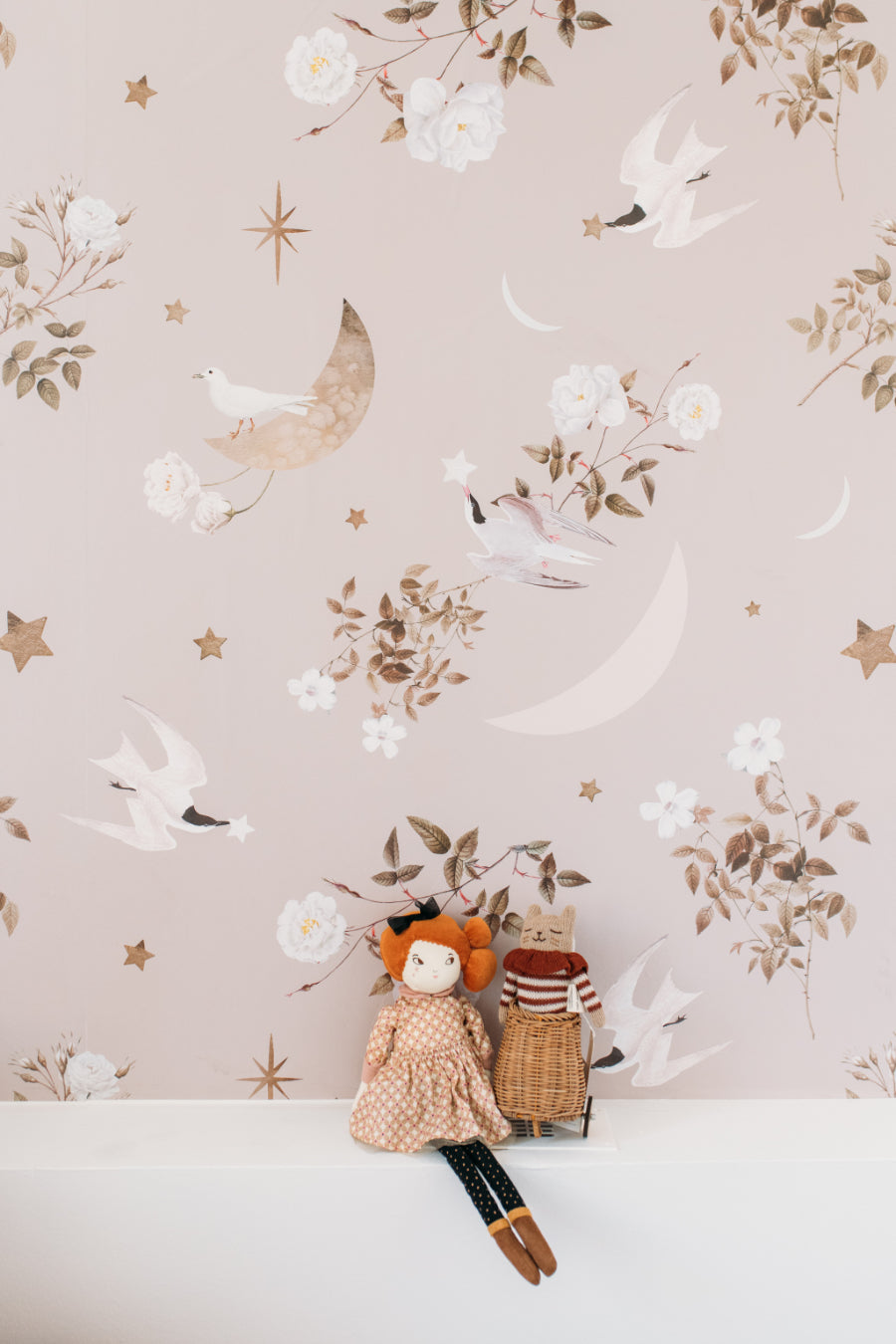 BIRDS In The Night Sky Wallpaper 100x280CM