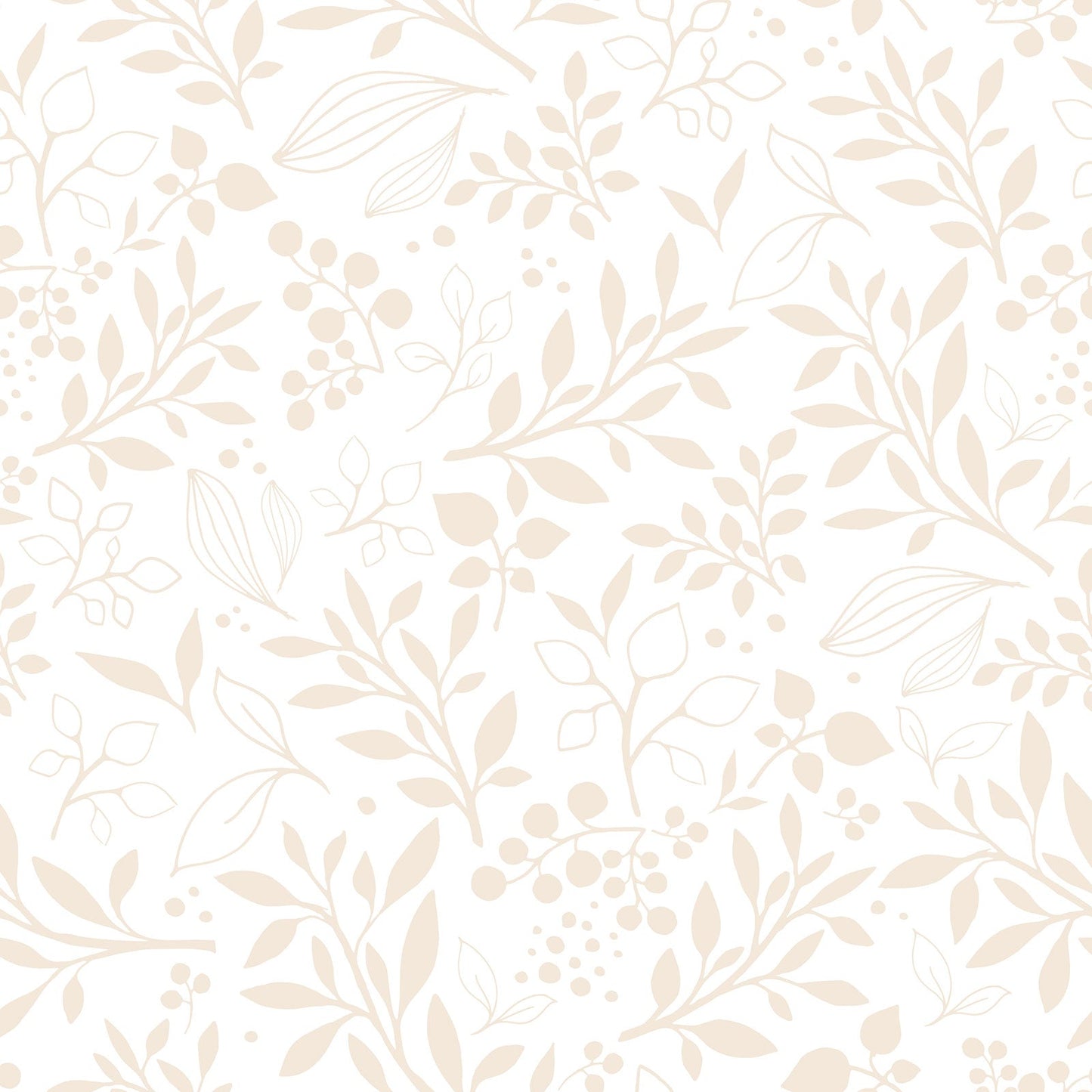 Subtle Flowers Beige Wallpaper 50x280CM