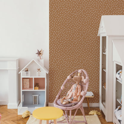 Irregular Dots Cinnamon Wallpaper 50x280CM