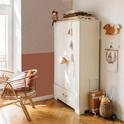 Irregular Dots on Powder Pink Brick Wallpaper 50x280CM