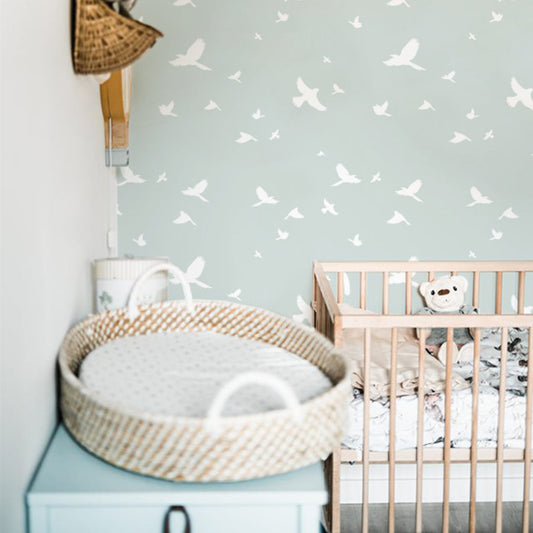 Birds on Light Blue Wallpaper 50x280CM