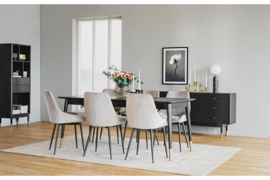 FENWOOD Black Extending Table 180CM/260CM