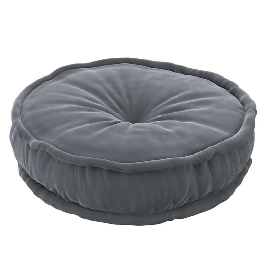 French pouf 50x13cm - Posh Velvet - graphite grey