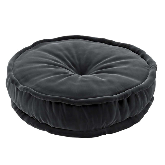 French pouf 50x13cm - Posh Velvet - black