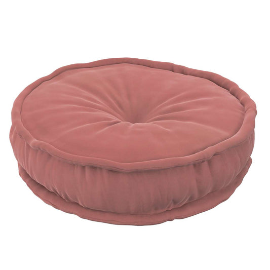 French pouf 50x13cm - Posh Velvet - coral