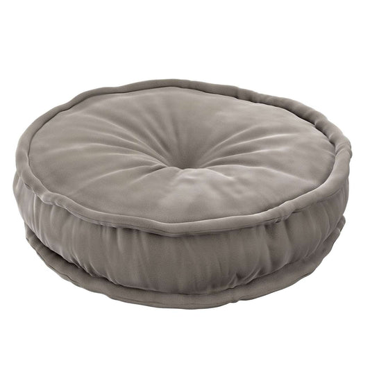 French pouf 50x13cm - Posh Velvet - grey/beige