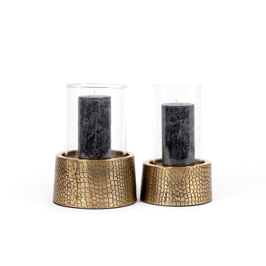 CROCO Candle Holder With Glass