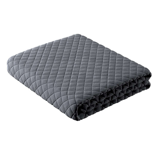 Posh Velvet Bedspread - graphite grey