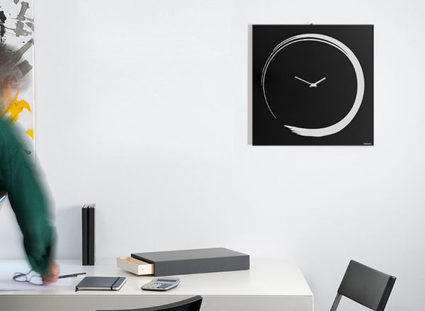 S-Enso Wall Clock, Black - D40Studio