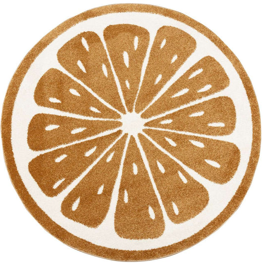 ORANGE Round Rug 160CM