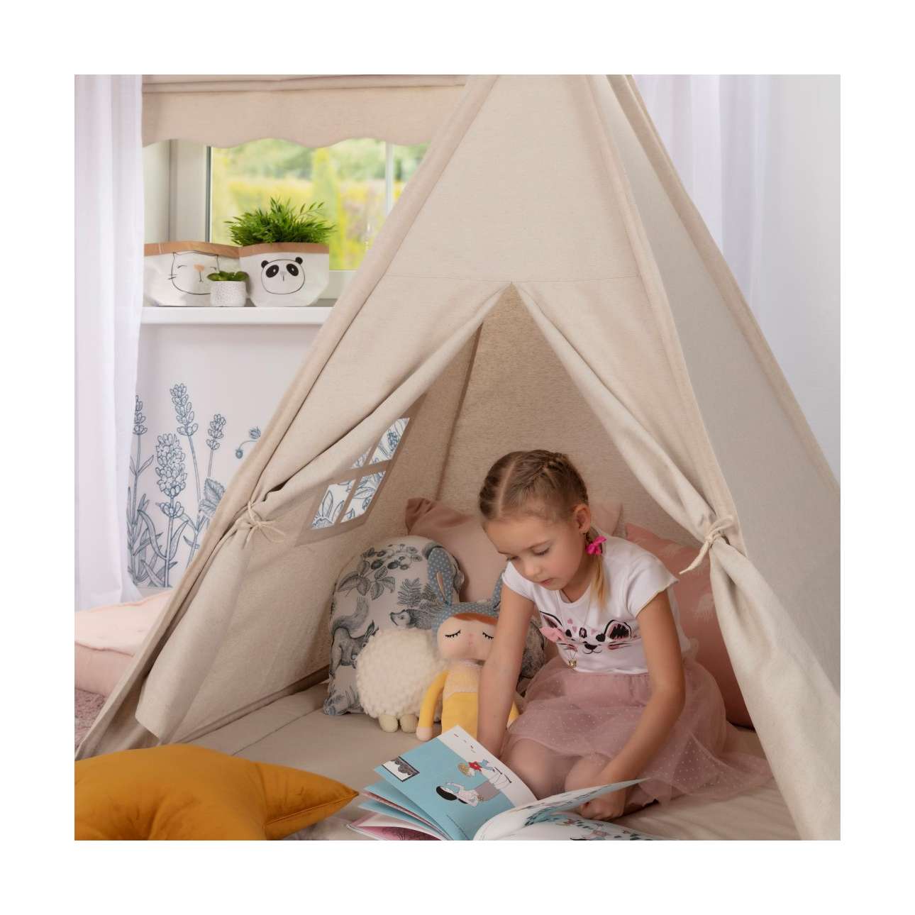Tepee - 110x110x155cm (Cotton Story) - ginger