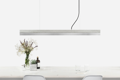 [C1] Concrete & Stainless Steel Pendant Light 122CM