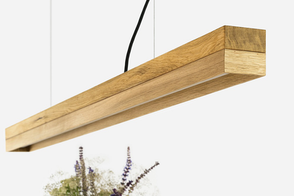 [C1o] Oak & Oak Wood Pendant 122CM