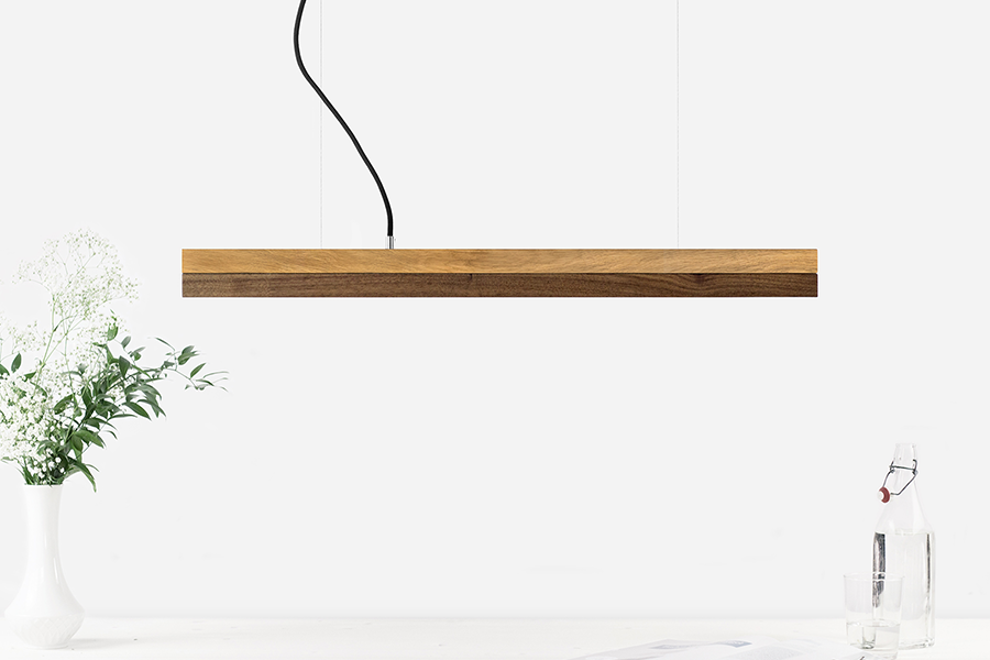 [C2o] Oak Wood & Walnut Pendant 92CM