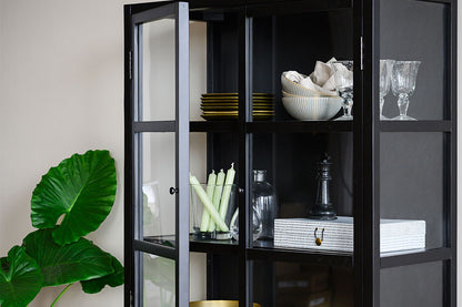 MARSHALLE Black Glass Cabinet 85CM