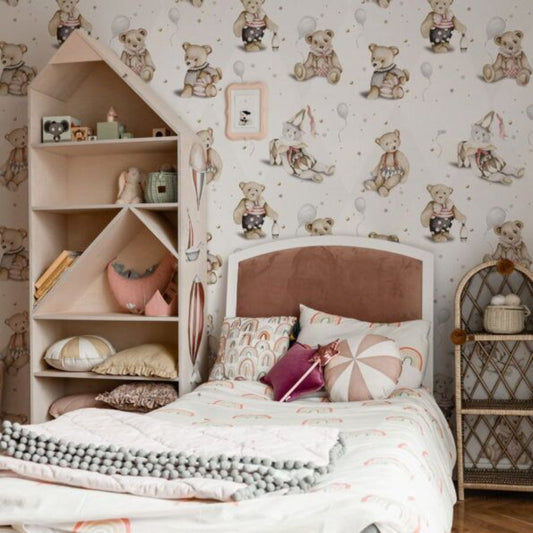 TEDDY Bear French Wallpaper 100x280CM